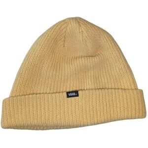 Vans Knit Beanie Stocking Hat Cap Gold Yellow One Size Unisex Streetwear Stretch